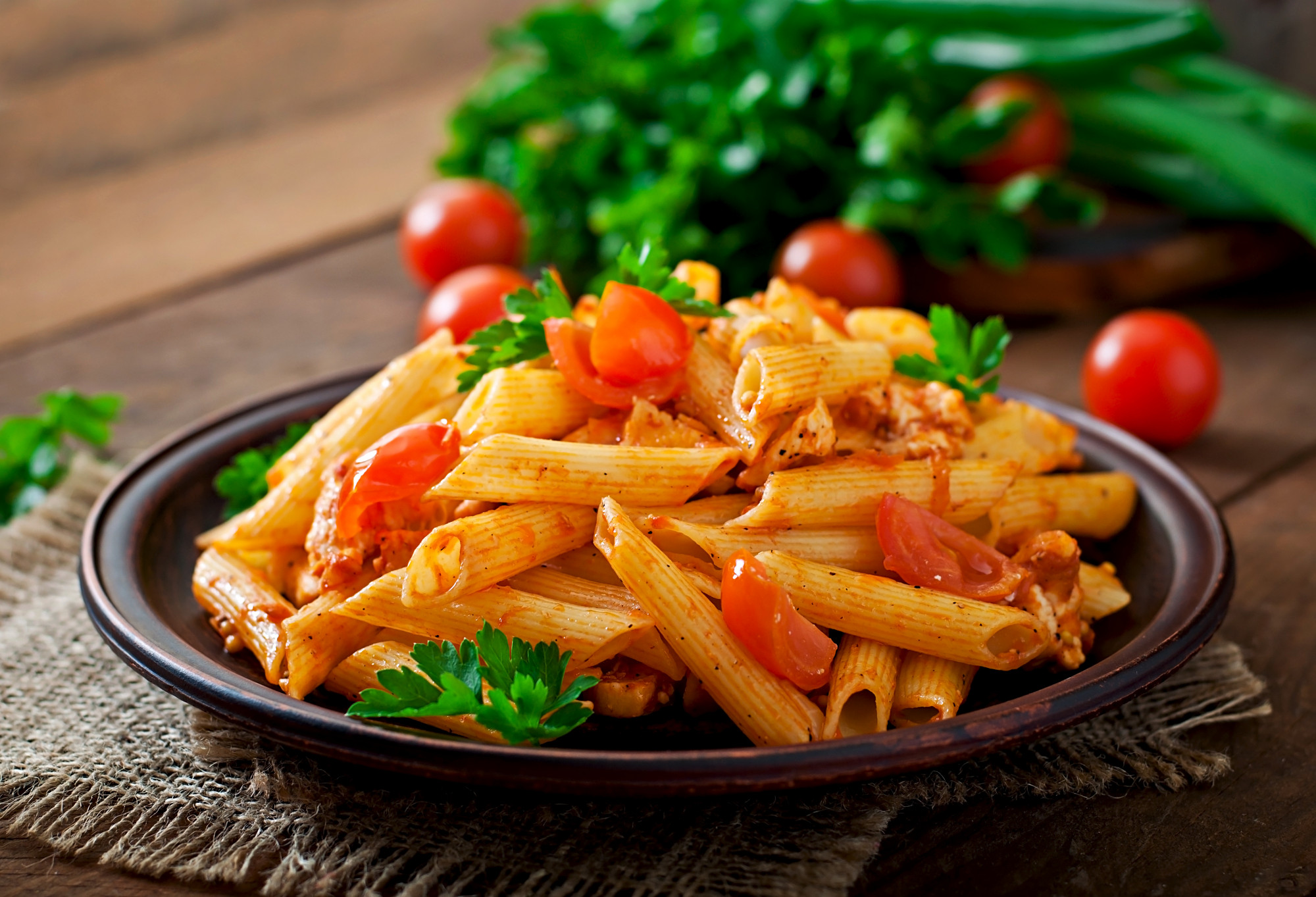 Penne com molho